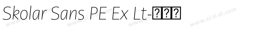 Skolar Sans PE Ex Lt字体转换